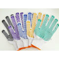 Gants en coton pointillé en PVC